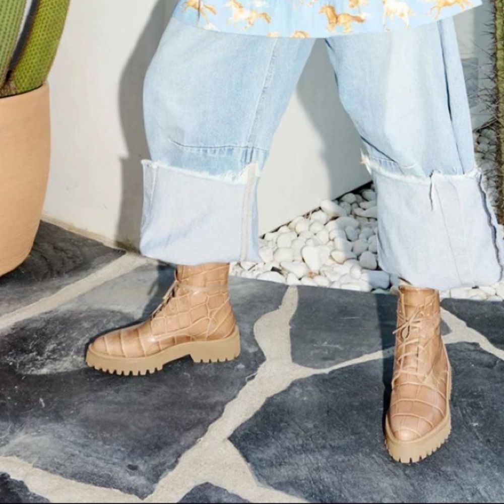 Freda Salvador waterproof lace up combat boots